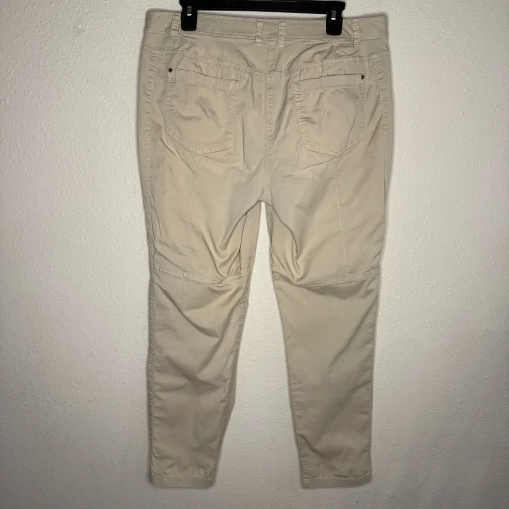 Chico’s Cotton Blend Long Pants Casual Zip Pockets Women’s Size 12 (Chico’s 2) - Picture 2 of 14